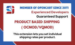 Product Based Shipping ( OCMOD/VQMOD)